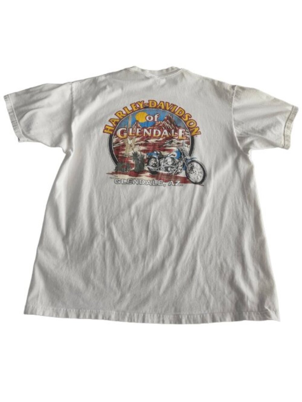 Vintage 2000 Harley-Davidson Glendale AZ Shirt Mens XL Eagle Flames Y2K USA